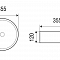 Умывальник накладной AZ-3134-MB (355х355х120) цвет чёрный матовый