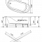 Ванна акриловая 160х100 Николь левая