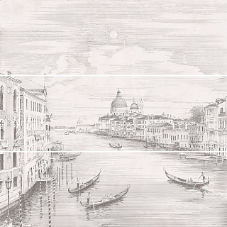 Панно 75х75 12109R\3x\3F Город на воде Venice