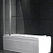 Шторка на ванну S03201 100х140 распашная, стекло прозрачное, профиль хром