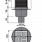Сливной трап APV2 105х105 с решёткой, выпуск прямой, гидрозатвор мокрый