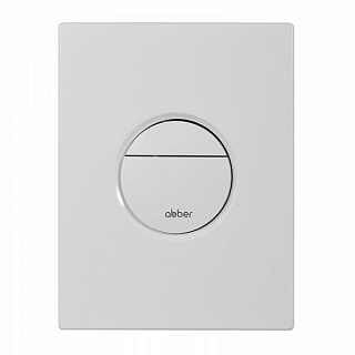Кнопка смыва ABBER AC0126MW пневматическая, белая матовая