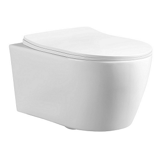 Унитаз подвесной безободковый UNO AZ-2380 сиденье дюропласт с микролифтом