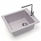Мойка гранит GLANZ J8 одинарная 500х425х195 светло-серый матовая, без сифона