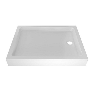 Поддон ПД46 прямоугольный акрил 100х80х17 низкий, с экраном