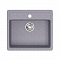 Мойка гранит GLANZ J9 одинарная 570х505х200 тёмно-серый матовая