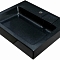 Раковина над стиральной машиной Стандарт 50 (ШГВ 605х505х100) литьевой мрамор, цвет чёрный металлик 