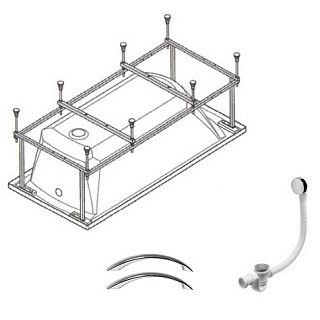 Монтажный комплект ZRU9303021 для ванны BECOOL 190х90
