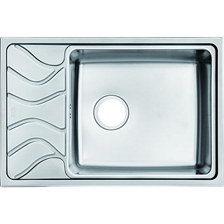 Мойка 715х480 (0,9х210) Reeva S, REE71SRi77 чаша справа, нержавеющая сталь шелк, без выпуска #