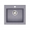 Мойка гранит GLANZ J35 одинарная 480х440х160 тёмно-серый матовая, без сифона
