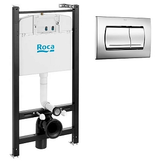 Cистема инсталляции ROCA ACTIVE WC с кнопкой ACTIVE 52B хром глянцевый #