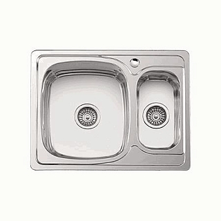 Мойка врезная нерж. Ledeme 63х50 (0,8х180) глянец, выпуск 3 1/2 L96350В