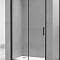 Дверь для душа 8007-1B/110 110х190 прозрачное стекло, чёрный профиль
