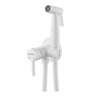 Смеситель с гигиеническим душем S147C встраиваемый, белый