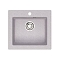 Мойка гранит GLANZ J35 одинарная 480х440х160 светло-серый матовая, без сифона