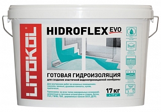 Литокол HIDROFLEX готовая полимерная эластичная гидроизоляция 17 кг