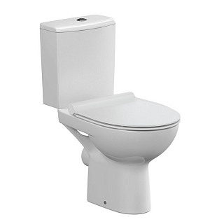 Унитаз-компакт NATURE CLEAN ON безободковый, гориз. выпуск, слив 3/5 л, сиденье Slim микролифт