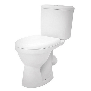 Унитаз-компакт Бореаль косой выпуск, антивсплеск, сиденье дюропласт микролифт, арм. 2-х режимная 