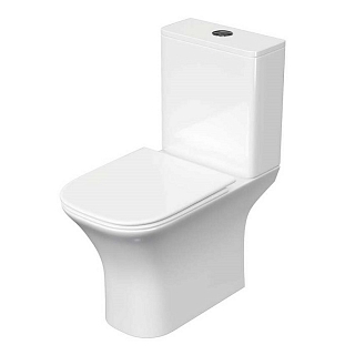 Унитаз-компакт безободковый Optima Square AQ4411-00 сиденье дюропласт с микролифтом