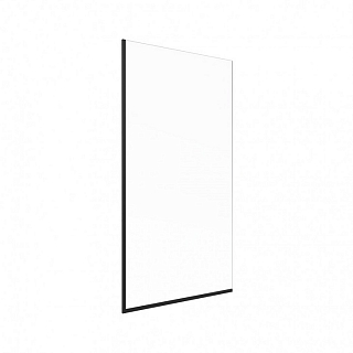 Шторка на ванну Статик-Блэк 70х140, стекло 8мм, профиль чёрный