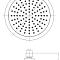 Лейка душевая верхняя LM8033C Ø200, 1 функц., хром