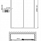Душевая дверь Dill 61S12 100х200 раздвижная, стекло прозрачное, профиль чёрный