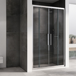 Душевая дверь 170х195 Schwarzer Diamant AG33170H прозрачное стекло, профиль хром #