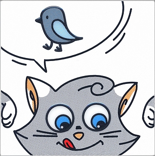 Декор 20х20 NT\A134\5009 Кошки-мышки. Птичка