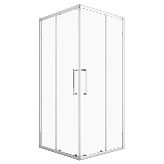 Душевое ограждение квадрат 90x90x190 CS-AB01C-90, прозрачное стекло 6мм, профиль хром