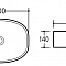 Умывальник накладной STEFANIA 700-026W (500х380х140) белый