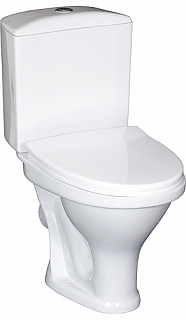 Унитаз-компакт Вест, косой выпуск, сиденье полипропилен, однорежимная арматура ИнкоЭр #