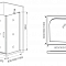 Душевое ограждение квадрат PANDORA CR-90-C-CH 90х90х185 стекло прозрачное 6 мм, профиль хром