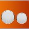 Смывная клавиша Bagliore, стекло, двойной смыв, цвет оранжевый