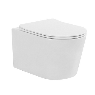 Унитаз подвесной безободковый INFINITO белый, сиденье легкосъёмное дюропласт микролифт