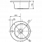 Мойка кухонная ИВЕРИЯ D480 круглая, серая