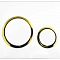 Панель смыва AZARIO цвет белый + золото (круглая) AZ-8200-0046