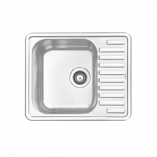 Мойка 585х485 (0,8х180) Strit S, STR58SDi77S нержавеющая сталь, сатин, с сифоном