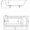 Ванна акриловая BELLA 175х70 прямоугольная
