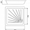 Поддон стальной эмалированный квадрат 70х70х15, слив D50 мм #