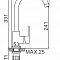LEDEME Смеситель для кухни L4033B-2 картридж 35 мм, крепление гайкой, чёрный