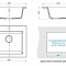 Мойка гранит GLANZ J35 одинарная 480х440х160 тёмно-серый матовая, без сифона
