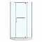 Душевой уголок пятиугольный 100х100х200 CS-816S B, поддон 13 см, прозрачное стекло, профиль сатин