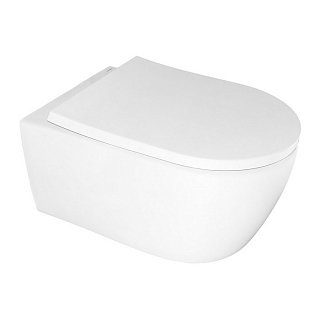 Унитаз подвесной безободковый НЕМИ AZ-1293WH смыв скрытое торнадо, сиденье с микролифтом