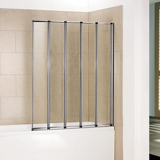 Шторка на ванну SC-22 120х150 складная, стекло прозрачное, профиль хром
